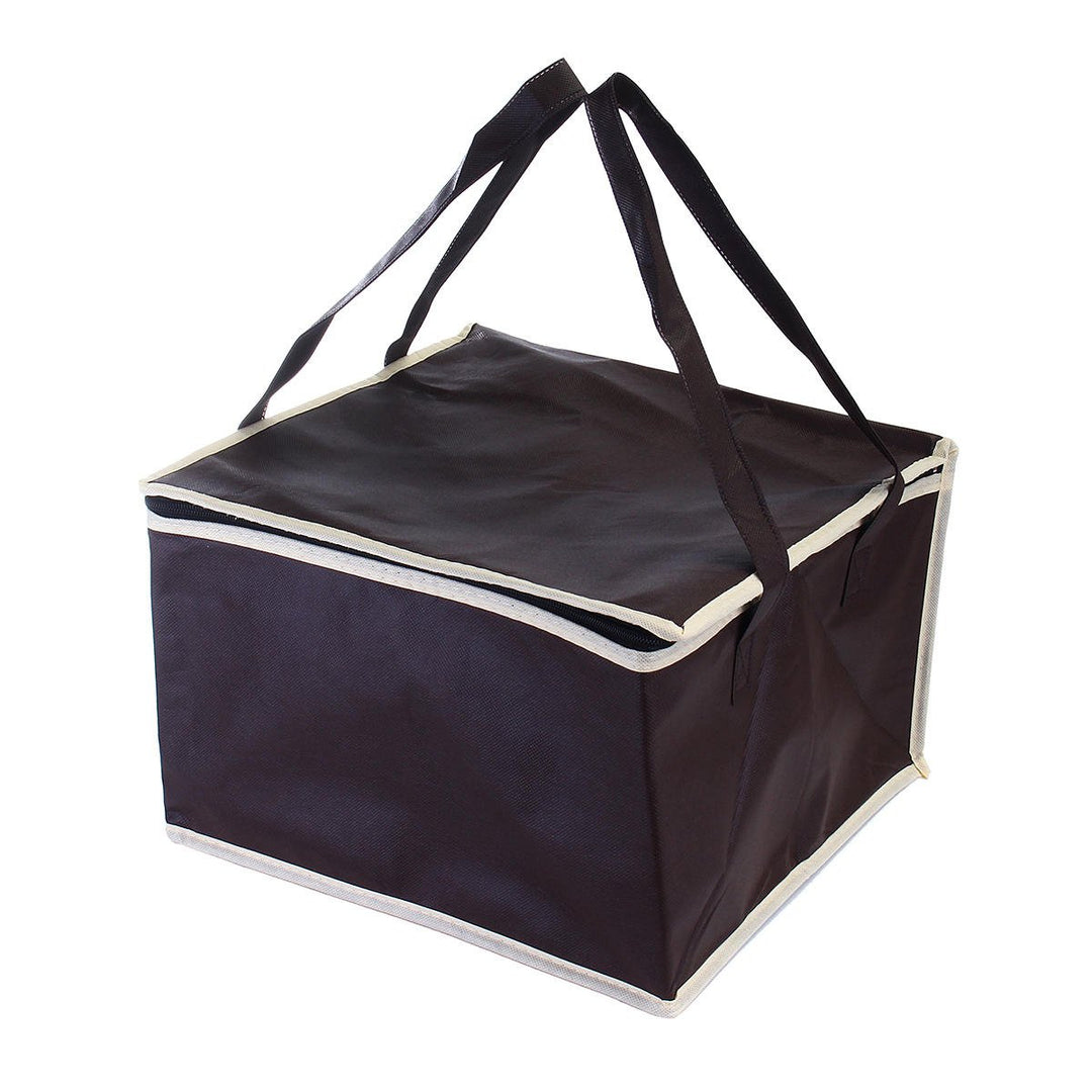 6 Inch Non-woven Fresh keeping Tote Bag with Zipper Cake Picnic Lunch Bag Reusable Grocery Bag DTTT Image 7