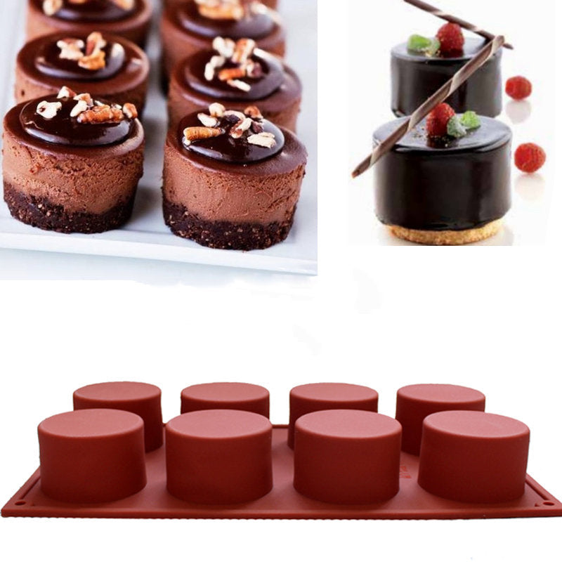 8 Holes Round Shape Silicone Cake Mold 3D Chocolate Candy Pudding Ice Mold Fondant Pastry Mould Image 4