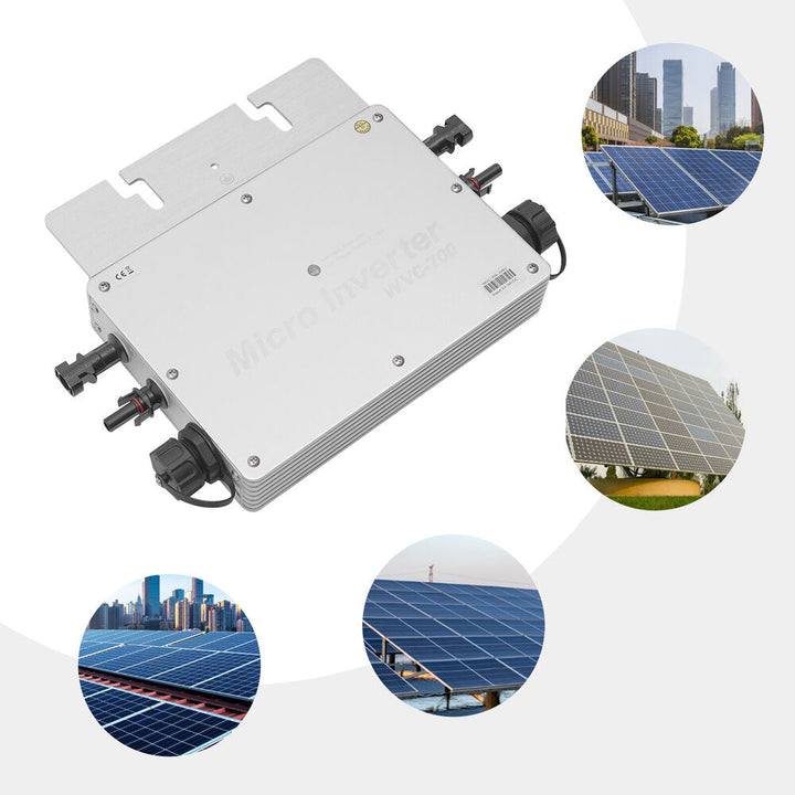 700W Solar Inverter Single-Phase PV Grid Tie Self Cooling Micro UK Standard Image 1