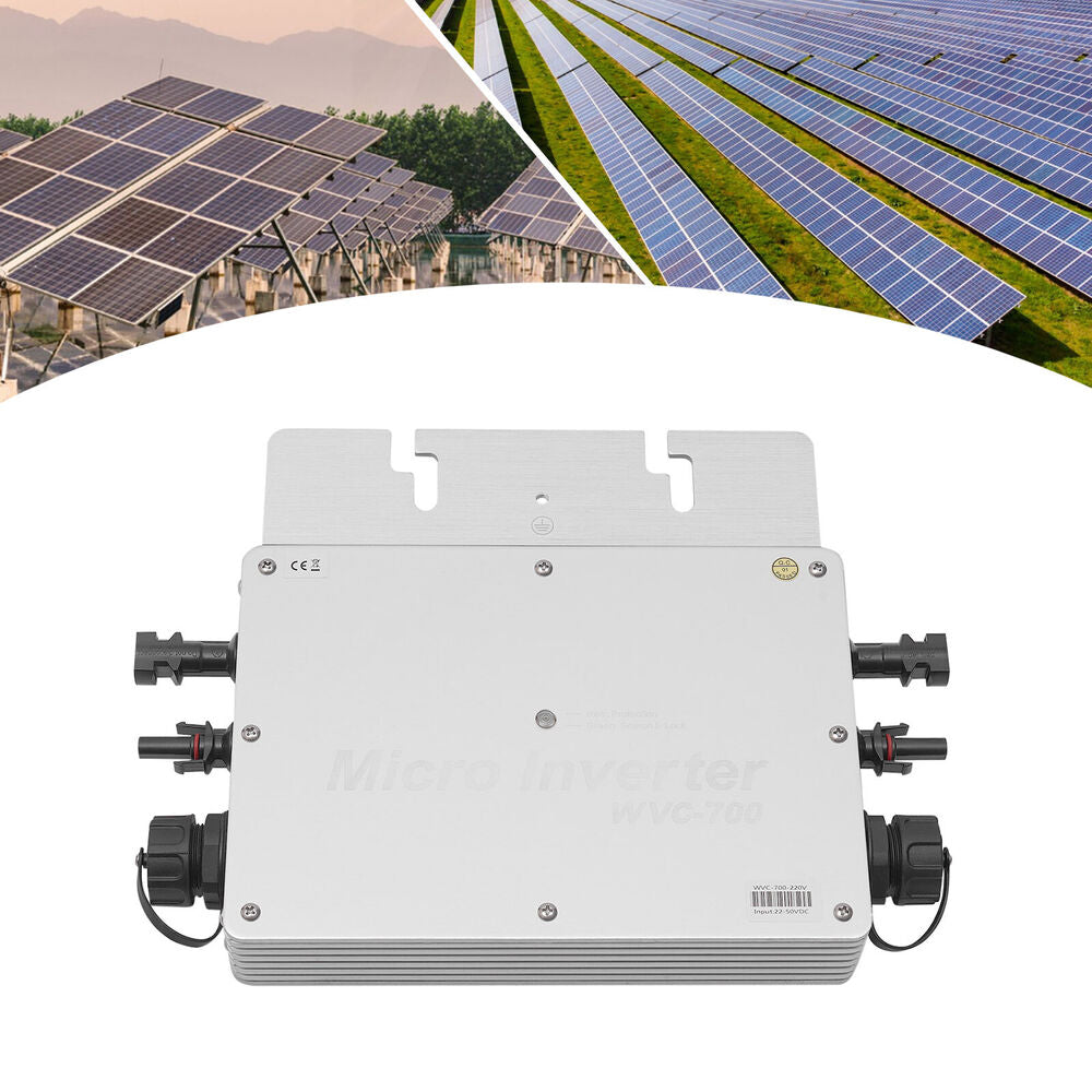 700W Solar Micro Inverter Grid Tie MPPT Pure Sine Wave DC to AC 110V Waterproof Image 2