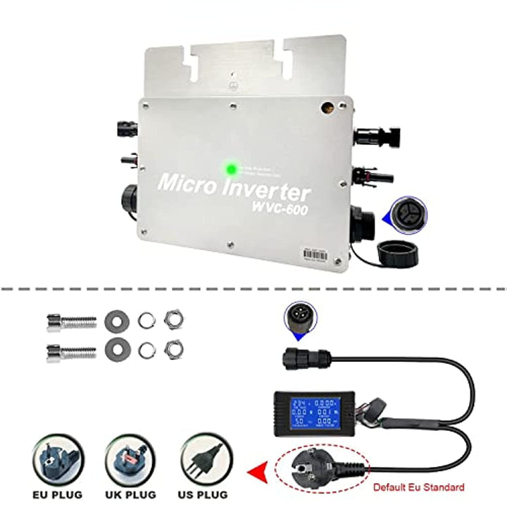 600W Solar Grid Tie Micro, 220V Inverter, Waterproof Power Micro Inverter MPPT Image 2