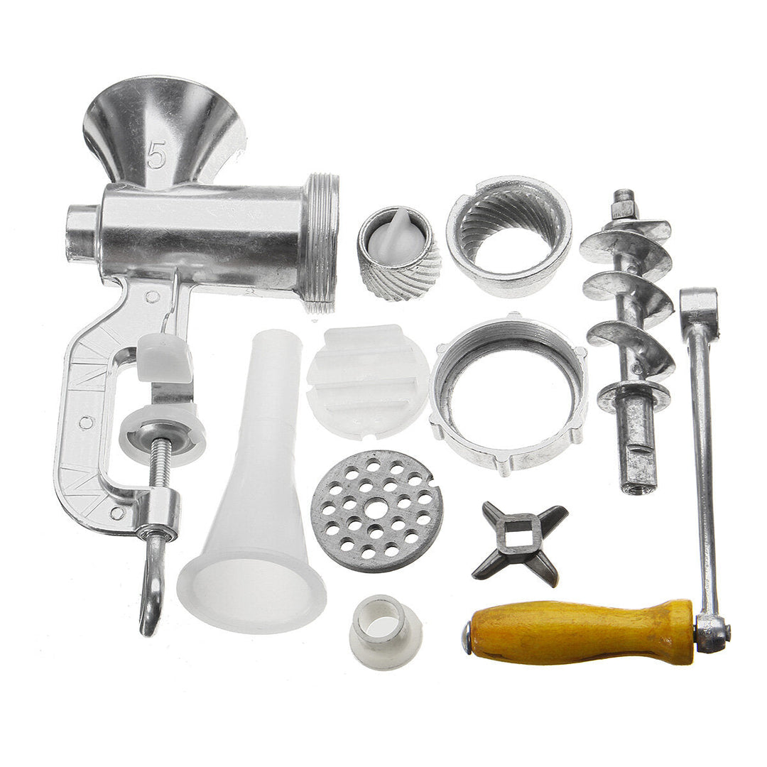 Aluminum Alloy Manual Multi-function Meat Grinder Mincer Enema Table Kitchen Home Image 2