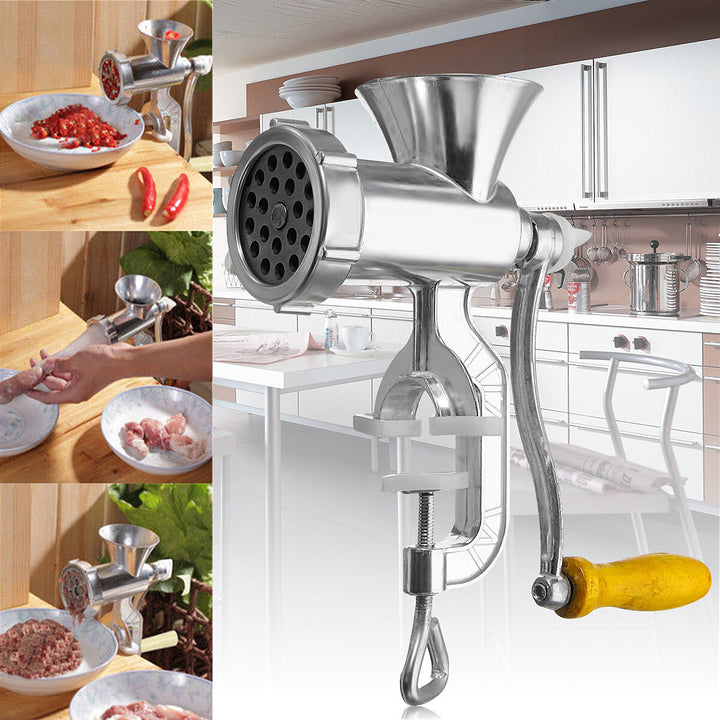 Aluminum Alloy Manual Multi-function Meat Grinder Mincer Enema Table Kitchen Home Image 5