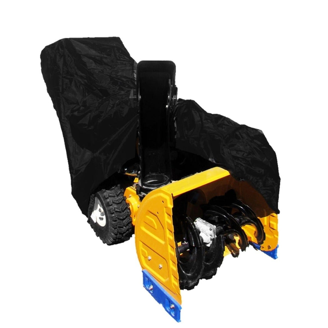 Black Polyester All Weather Protective Snow Thrower Cover 158x77x110cm Image 1