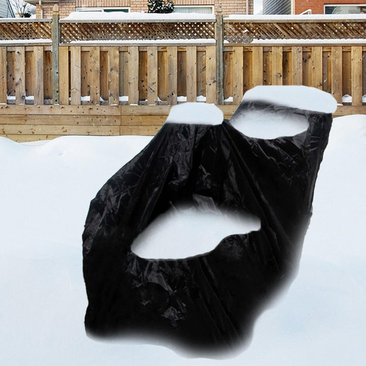 Black Polyester All Weather Protective Snow Thrower Cover 158x77x110cm Image 2