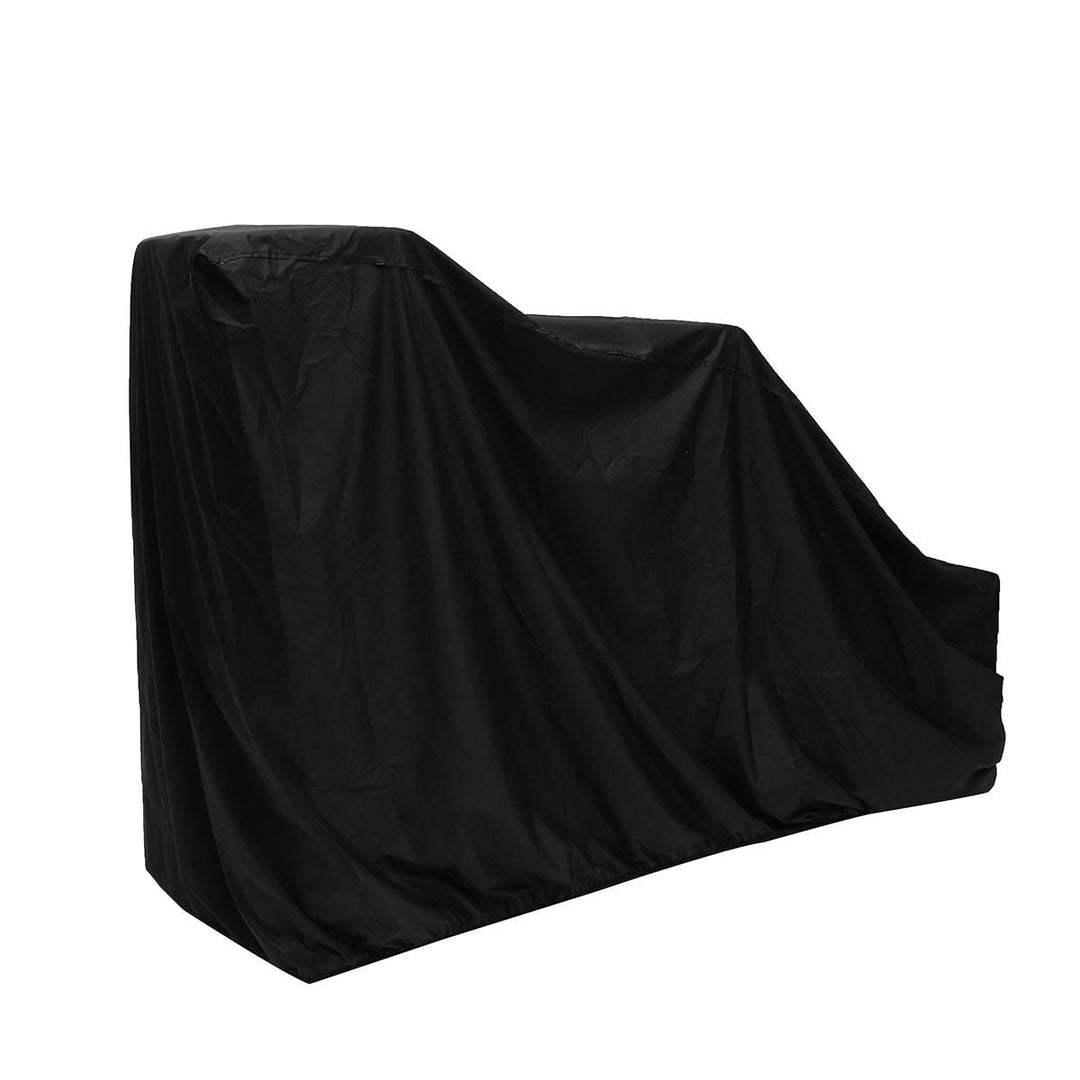 Black Polyester All Weather Protective Snow Thrower Cover 158x77x110cm Image 5