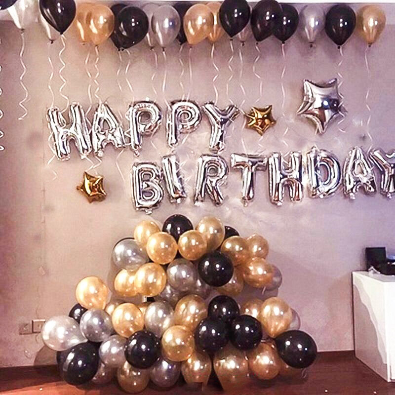 Birthday Letter Balloon Scene Layout Package Adult Romantic Hotel Party Background Wall Birthday Party Decoration Image 4