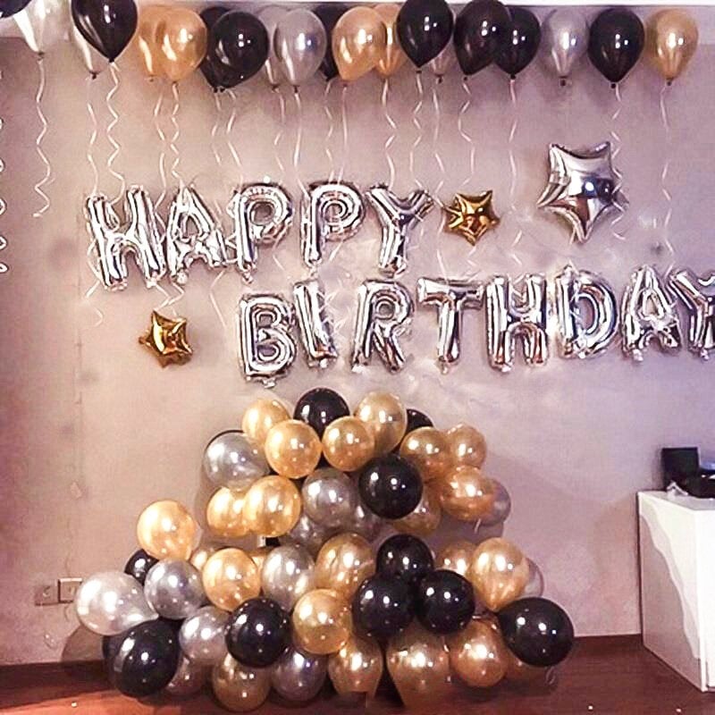 Birthday Letter Balloon Scene Layout Package Adult Romantic Hotel Party Background Wall Birthday Party Decoration Image 1