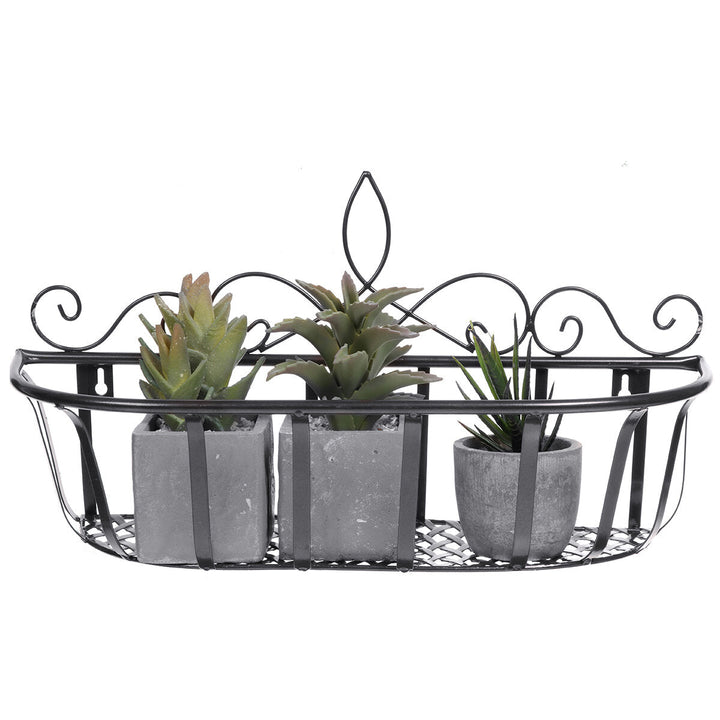 Black,White,Bronze S,M,L Iron Flower Pot Stand Small Pot Wall Holder Image 2