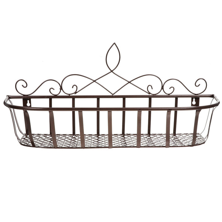 Black,White,Bronze S,M,L Iron Flower Pot Stand Small Pot Wall Holder Image 1