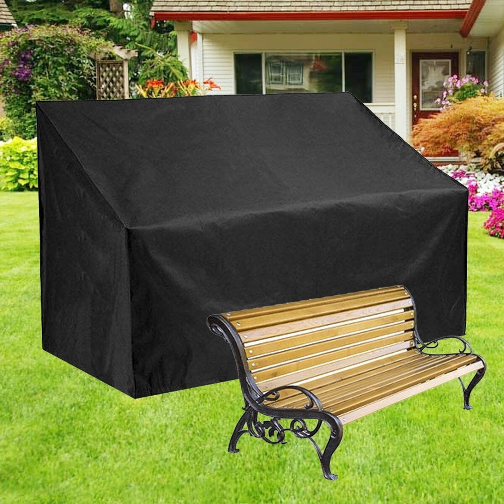 Bench Seat Cover Waterproof 210D Oxford Fabric Outdoor Garden Yard 2,3,4 Seats Image 2