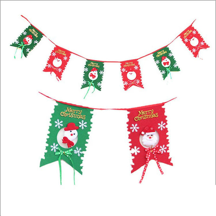 Christmas Party Home Decoration Hanging Flags Ornament Toys For Kids Children Gift Image 2