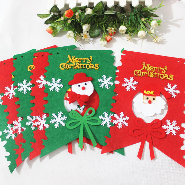 Christmas Party Home Decoration Hanging Flags Ornament Toys For Kids Children Gift Image 5