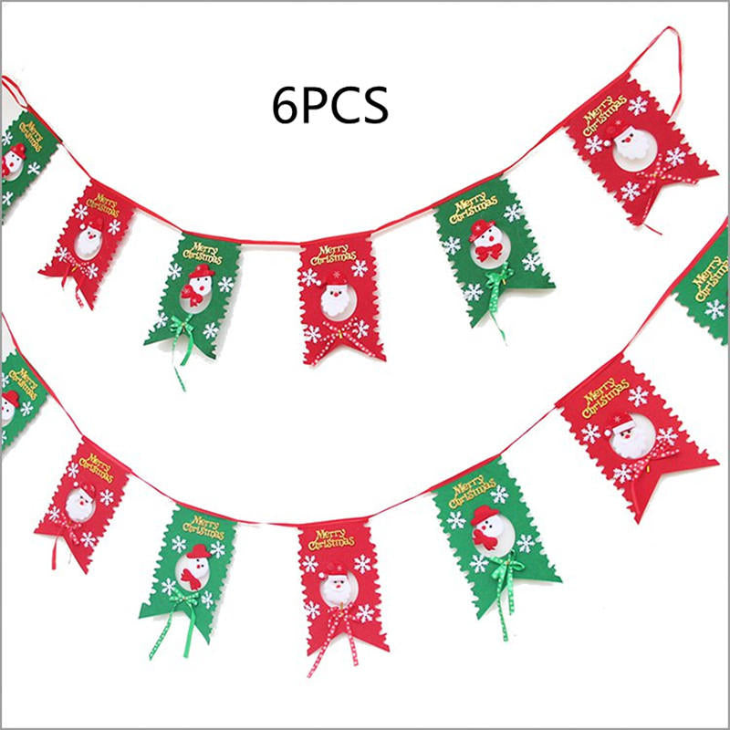 Christmas Party Home Decoration Hanging Flags Ornament Toys For Kids Children Gift Image 8