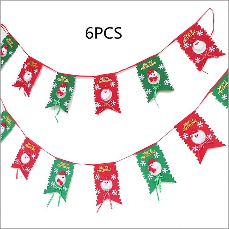 Christmas Party Home Decoration Hanging Flags Ornament Toys For Kids Children Gift Image 1