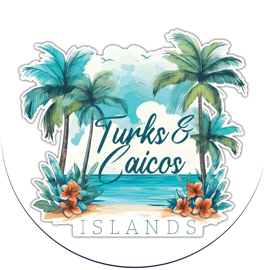 Turks And Caicos Design C Souvenir Coaster Paper 4 Pack Image 1