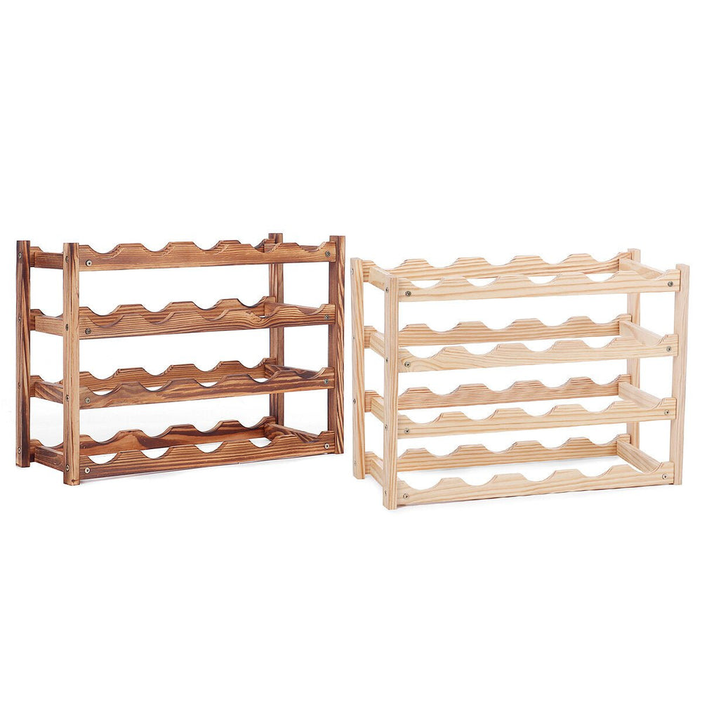 European Solid Wood Bottle Shelf Rack Holder Storage Racks Creative Design Image 2