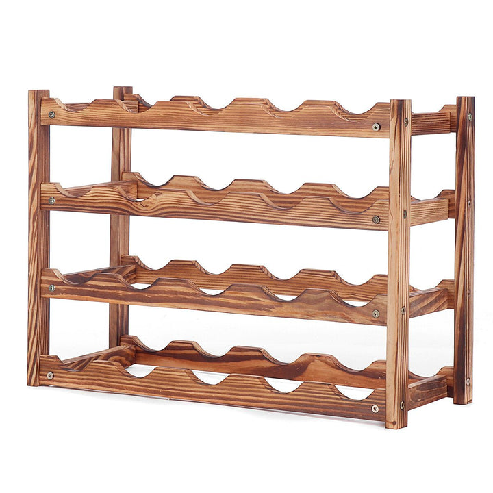 European Solid Wood Bottle Shelf Rack Holder Storage Racks Creative Design Image 7