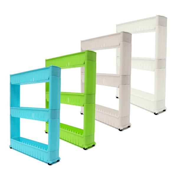 DIY Removable Creative Bathroom Kitchen Storage Shelves Crevice Shelf Household Rack Holder Room Image 1