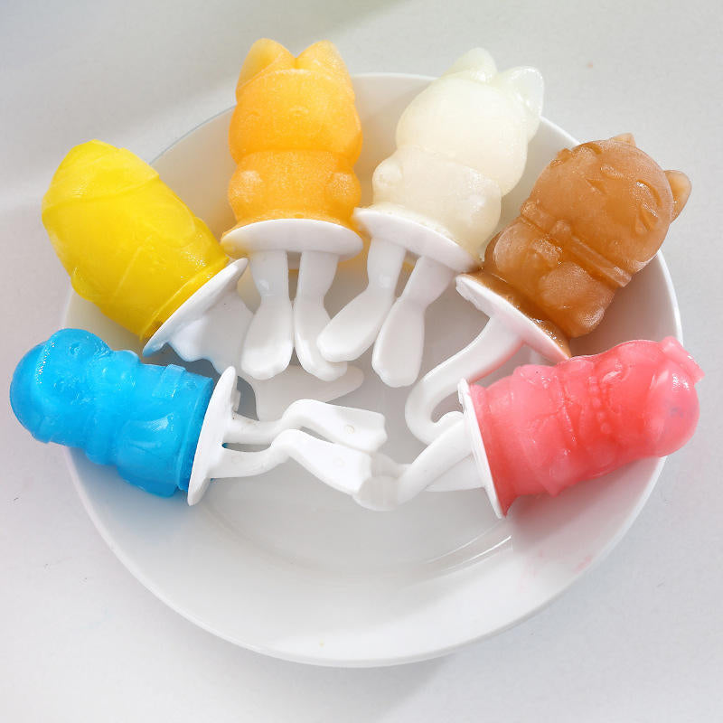 DIY Silicone 6 Cavity Fish Shape Ice Cream Mold Ice Pop Stick Maker Kitchen Tools Image 4