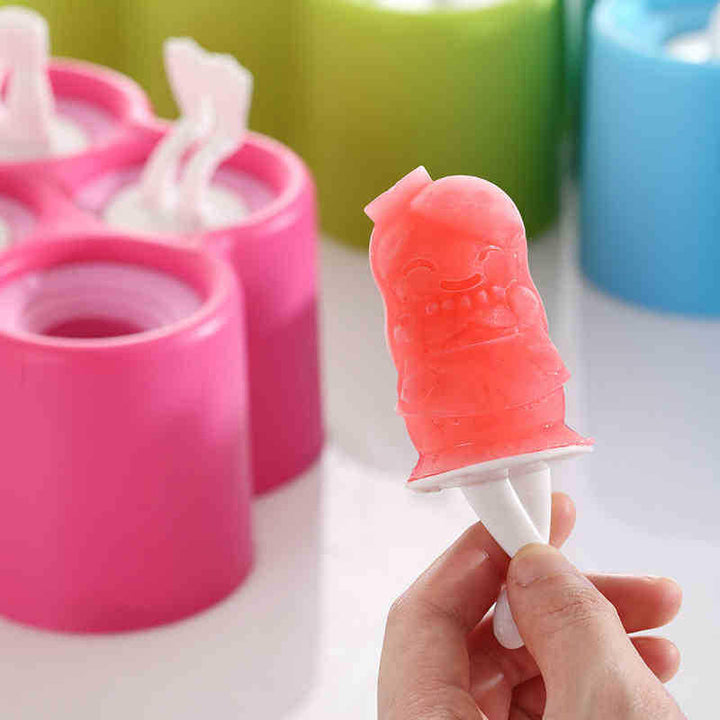 DIY Silicone 6 Cavity Fish Shape Ice Cream Mold Ice Pop Stick Maker Kitchen Tools Image 5