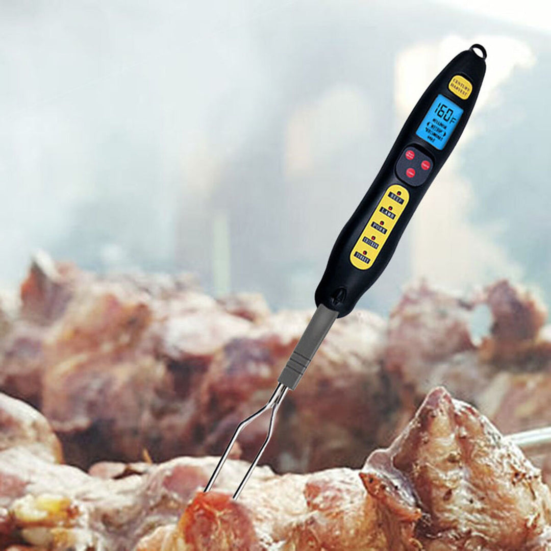 Digital Food Thermometer Electric Wireless Meat Thermometer Kitchen Cooking Thermometer BBQ Stainless Fork Probe Image 5