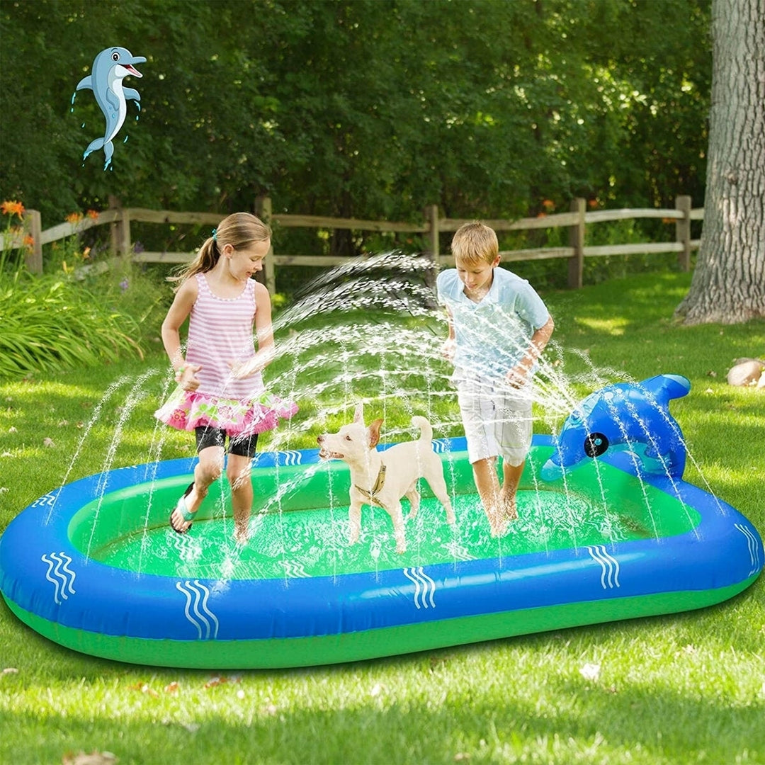 Dolphin Inflatable Water Jet Game Pool Lawn Game Pool Image 3