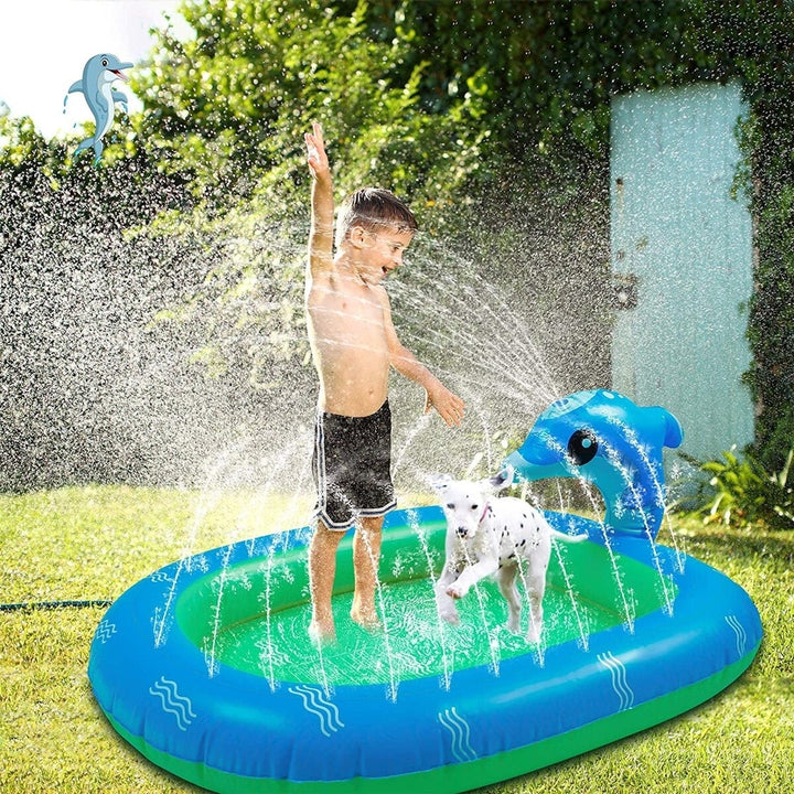 Dolphin Inflatable Water Jet Game Pool Lawn Game Pool Image 4