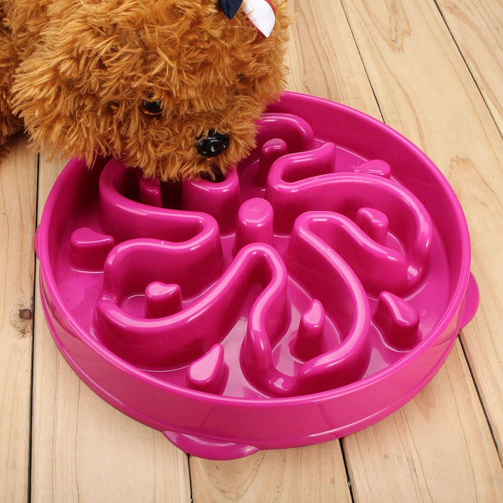 Dog Slow Food Bowl Down Eating Feeder Dish Pet Dog Cat Feeding Anti Slip Gulp Image 4