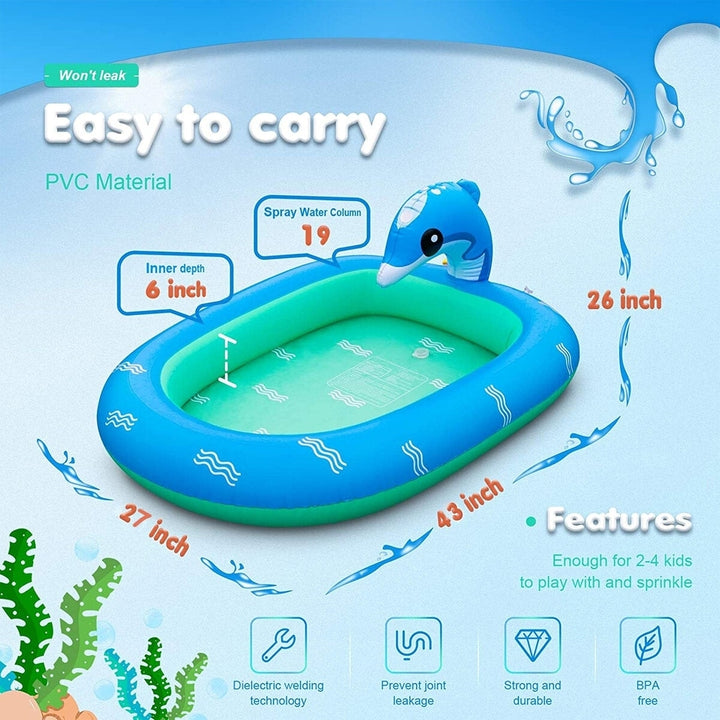 Dolphin Inflatable Water Jet Game Pool Lawn Game Pool Image 1