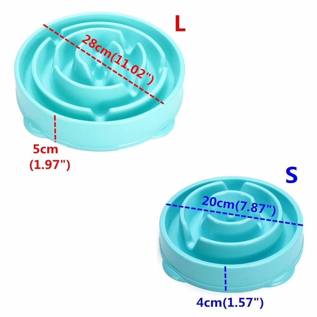 Dog Slow Food Bowl Down Eating Feeder Dish Pet Dog Cat Feeding Anti Slip Gulp Image 9