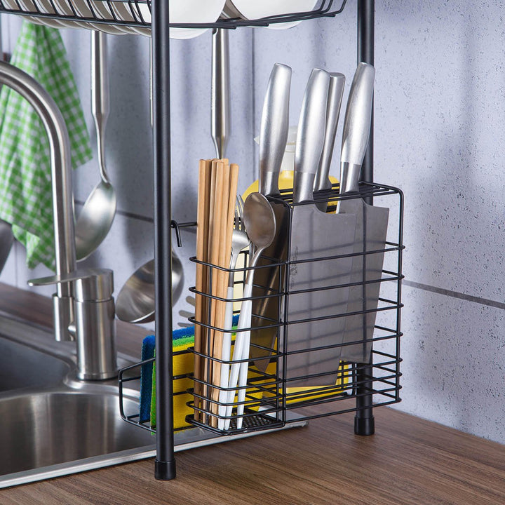 Double Layer Shelf Dish Stainless Holder Steel Sink Drain Rack Kitchen Cutlery Drying Drainer Kitchen Storage Rack Image 6