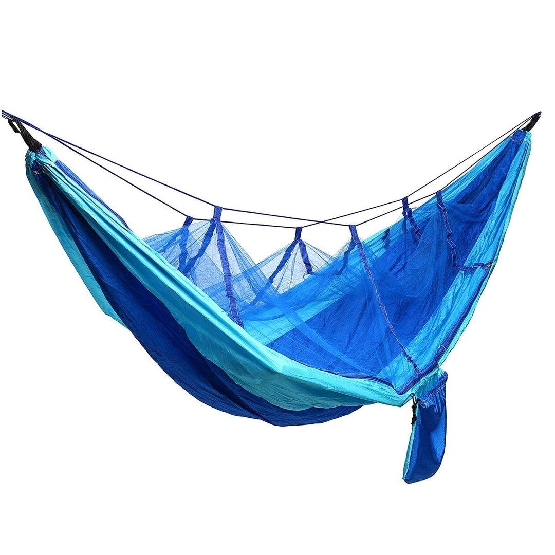 Double Large Swing Hammock Canvas Camping Hang Bed Garden Travel Beach Outdoor Chair Image 1