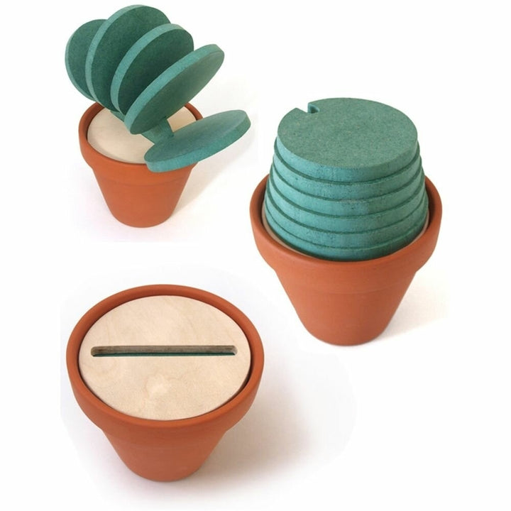 DIY Table Decoration Novelty Cup Heat Insulation Mat Heat Insulation Cactus Potted Coasters Nonslip Image 2