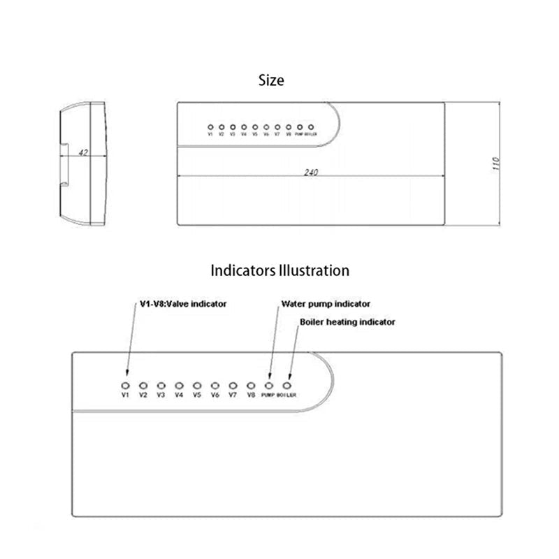 Controller for 8 Outputs Channels Concentrator 8 sub-chamber Work with WIFi Thermostat for Gas Boiler Image 4