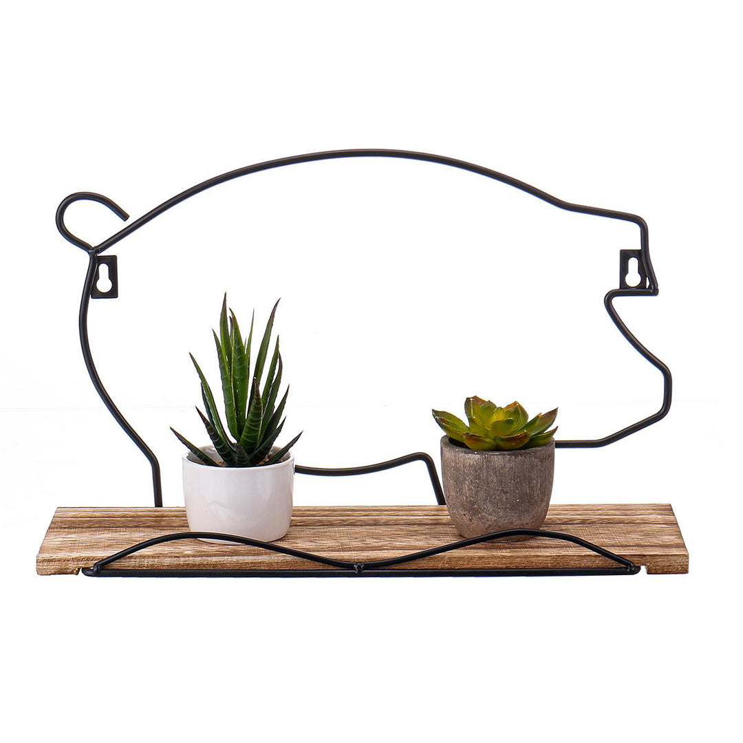 Creative Animal Style Wall Hanging Iron Shelf Storage Rack Kitchen Home Organizer Wall Mounted Image 2