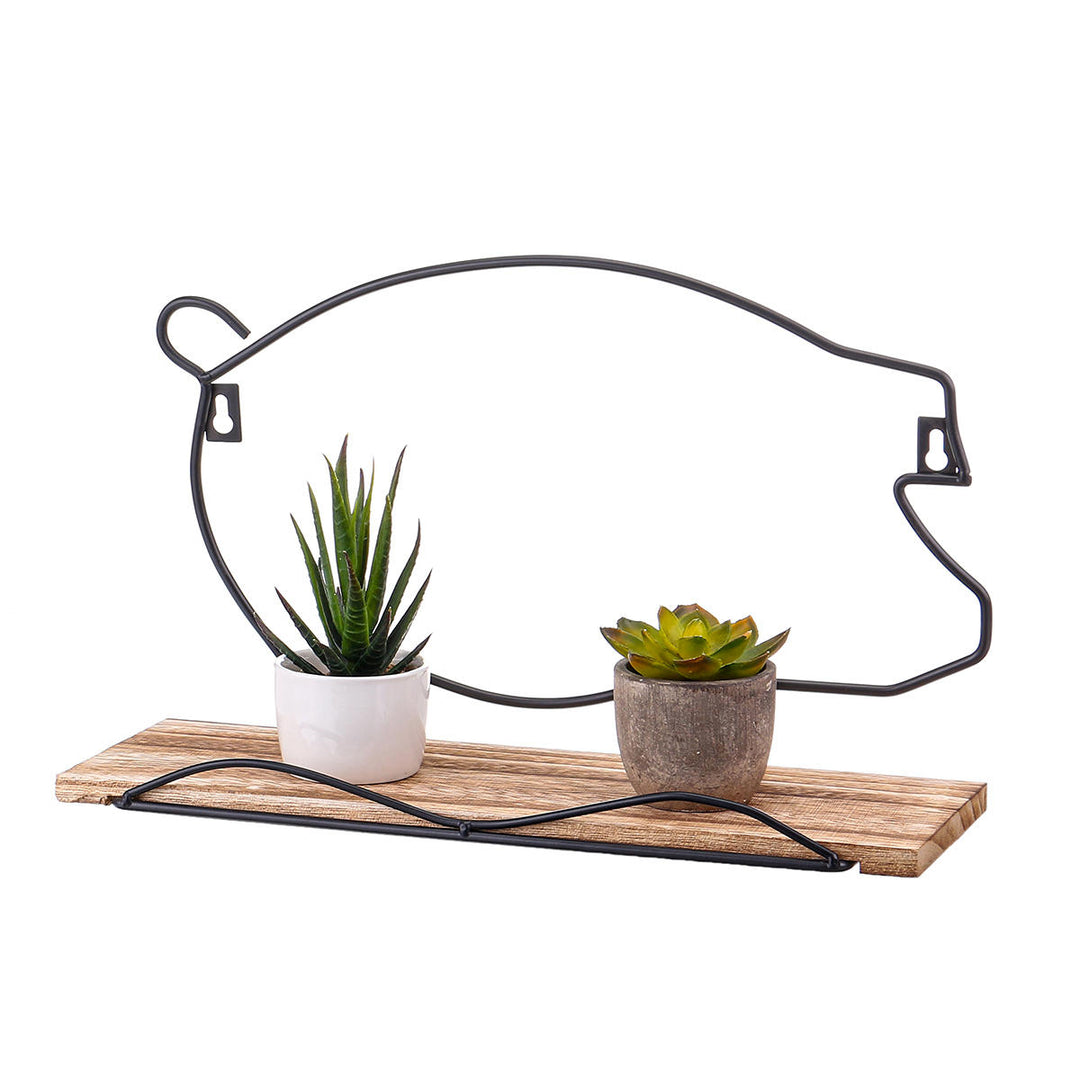 Creative Animal Style Wall Hanging Iron Shelf Storage Rack Kitchen Home Organizer Wall Mounted Image 3