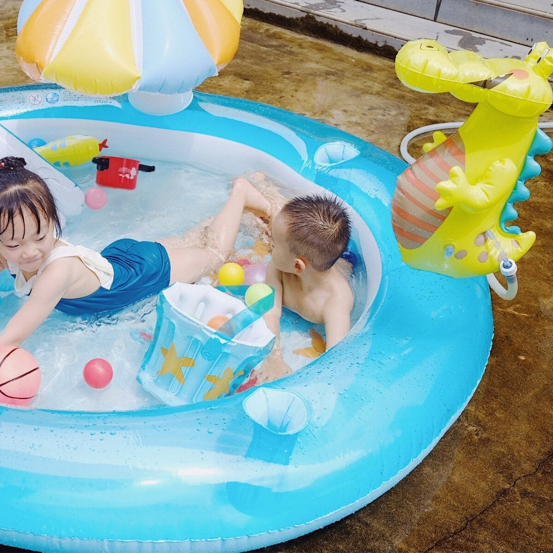 Crocodile Park Childrens Inflatable Swimming Pool Summer Play Pool Image 3