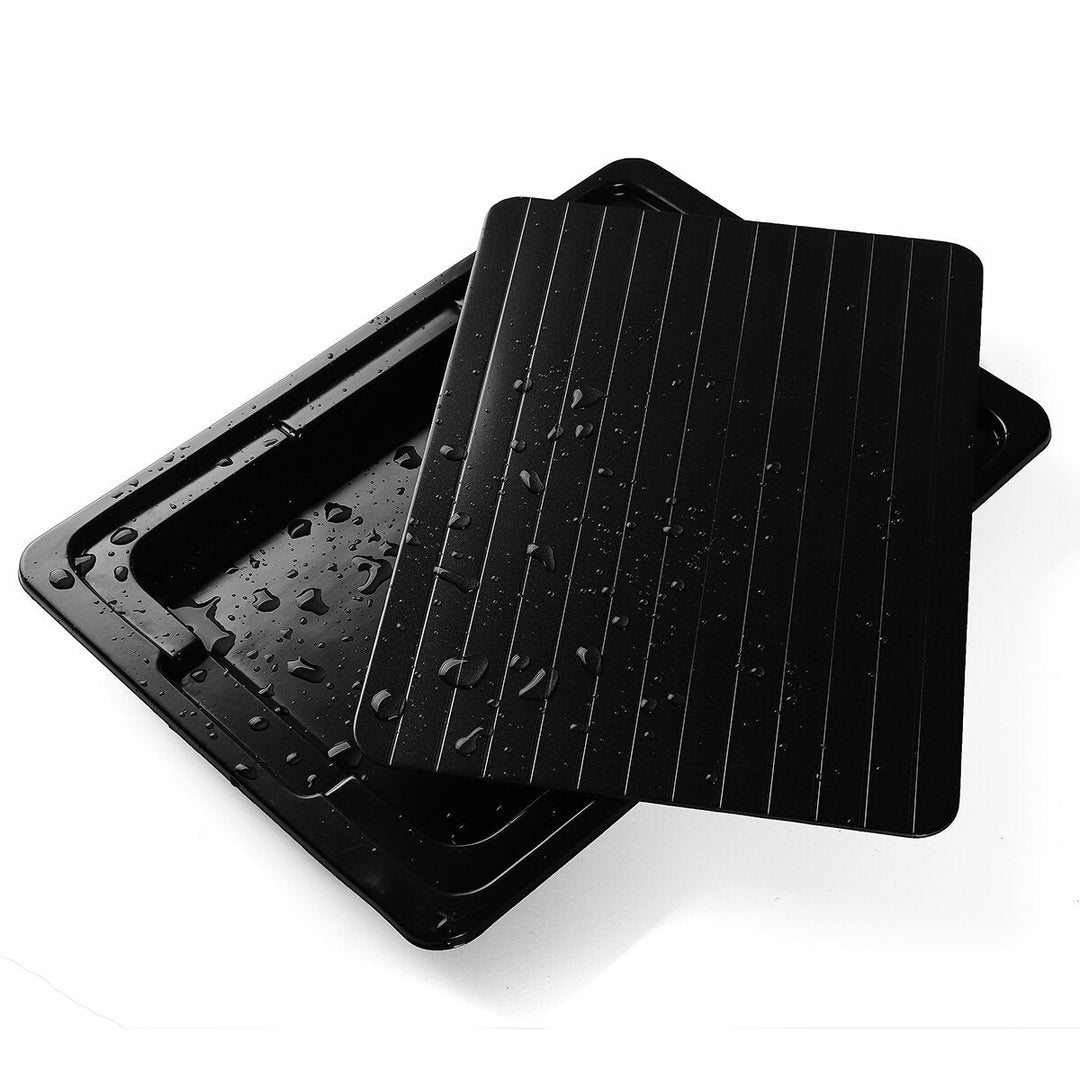 Defrosting Tray Thawing Plate Frozen Food Faster and Safer Way to Defrost Meat or Frozen Food Plate Image 4