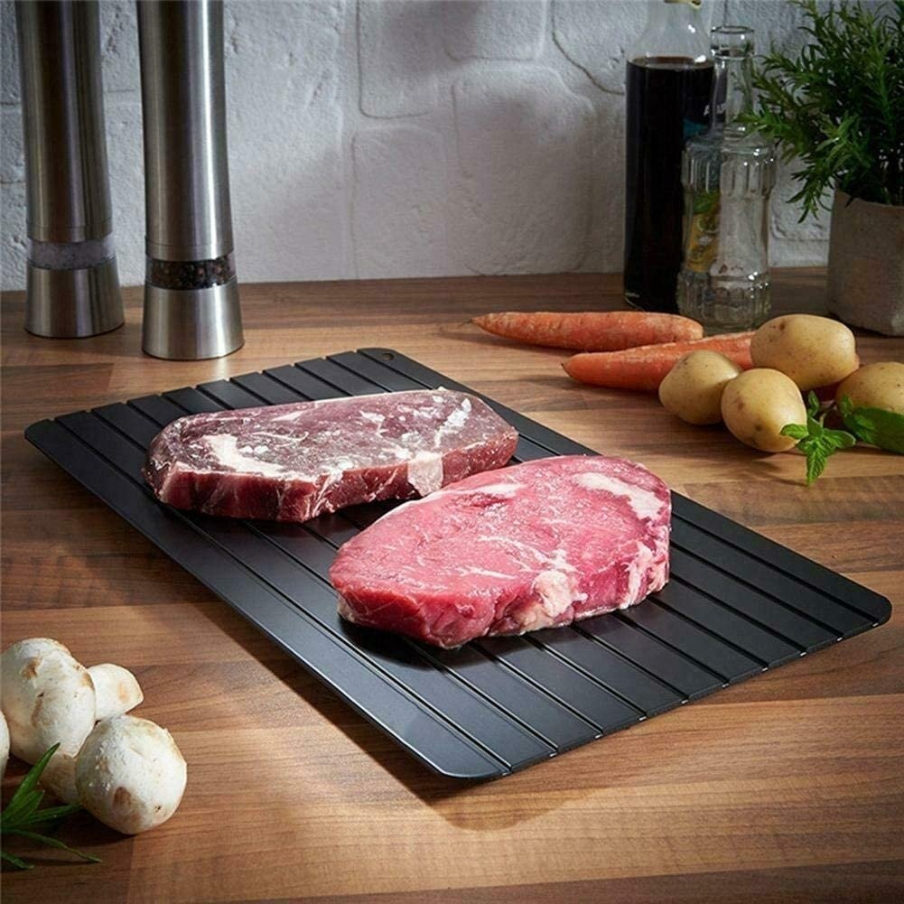 Defrosting Tray Thawing Plate Frozen Food Faster and Safer Way to Defrost Meat or Frozen Food Plate Image 5