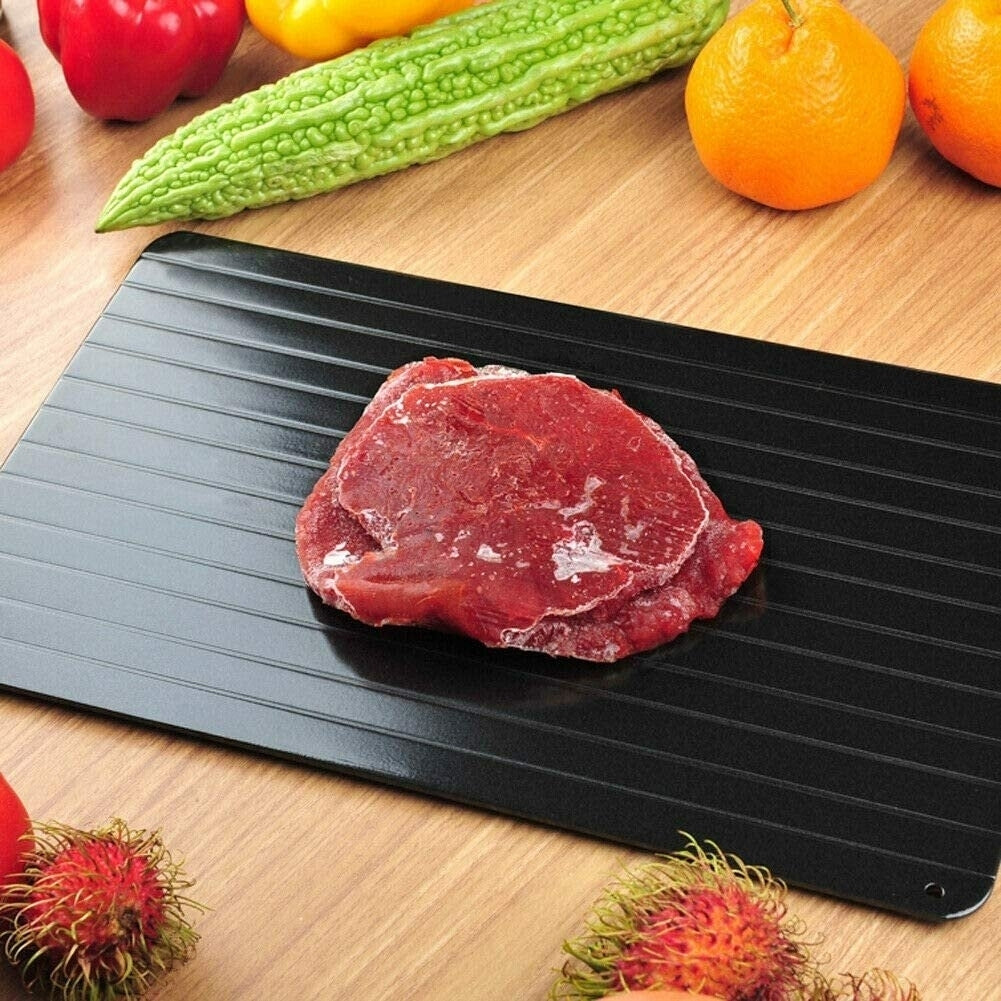 Defrosting Tray Thawing Plate Frozen Food Faster and Safer Way to Defrost Meat or Frozen Food Plate Image 6