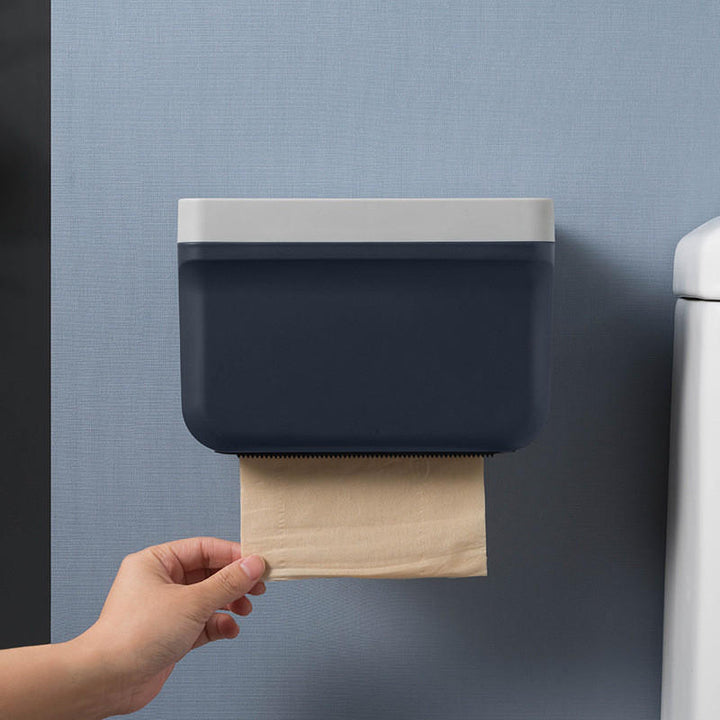 Creative Wall Mount Paper Roll Holder Dispenser Toilet Tissue Box Waterproof Paper Holder Image 3