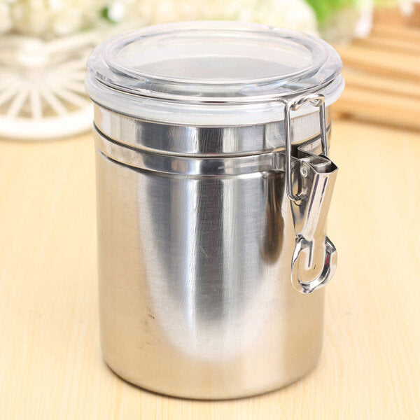 Durable Stainless Steel Canister Airtight Sealed Canister Spice Dry Storage Container Snack Cans Image 5