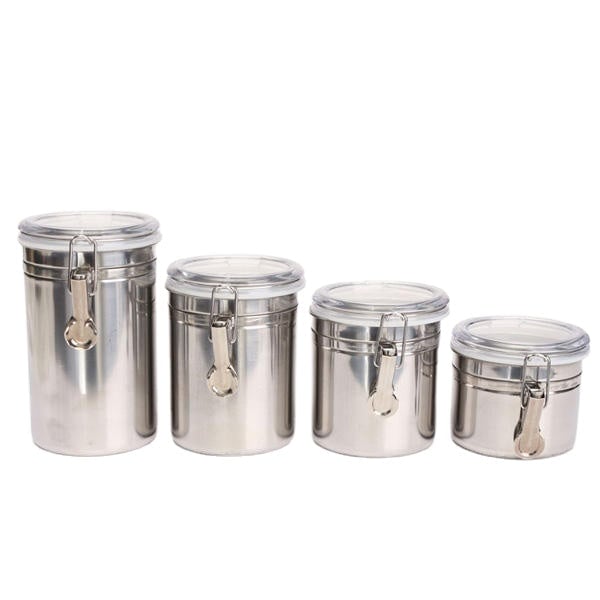 Durable Stainless Steel Canister Airtight Sealed Canister Spice Dry Storage Container Snack Cans Image 1