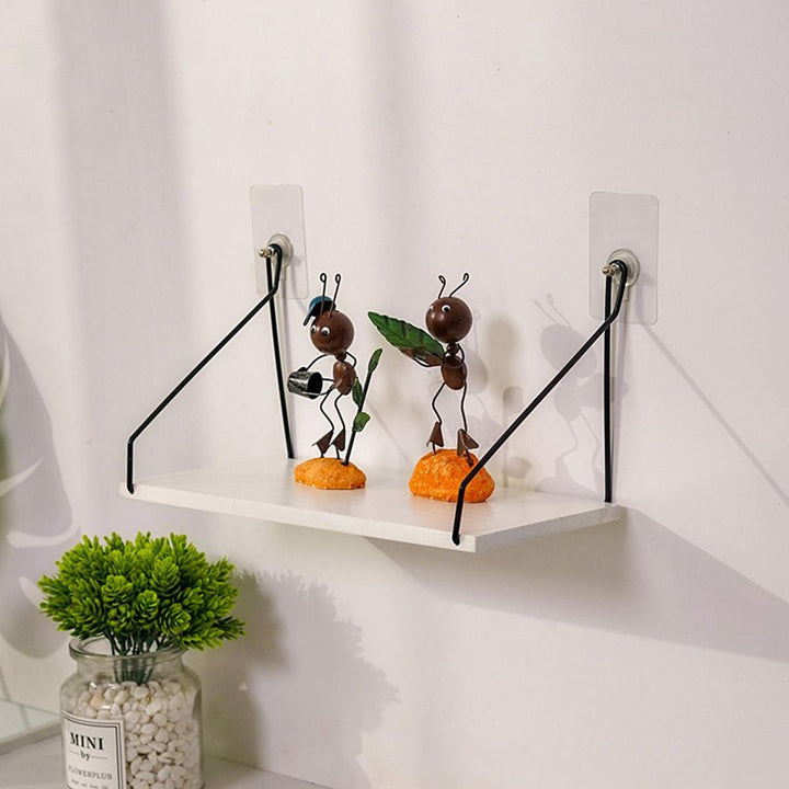 Floating Wall Shelf Mount Rack Bracket Wooden Hanging Home Decorations Storage Shelving Holder Image 6