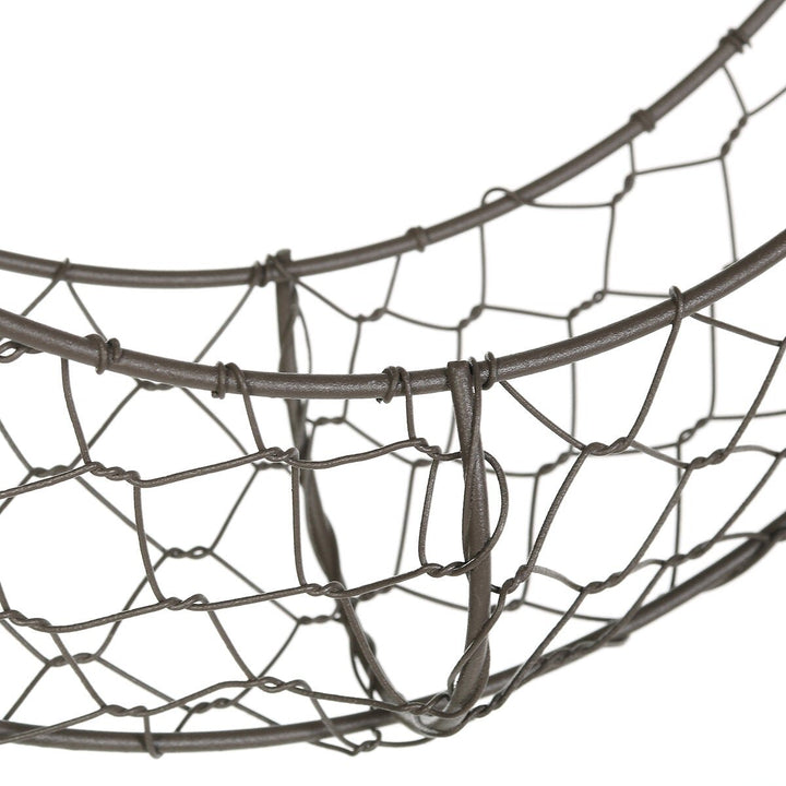 Flower Basket Wrought Iron Wreath Wire Round Succulent Wall Image 5