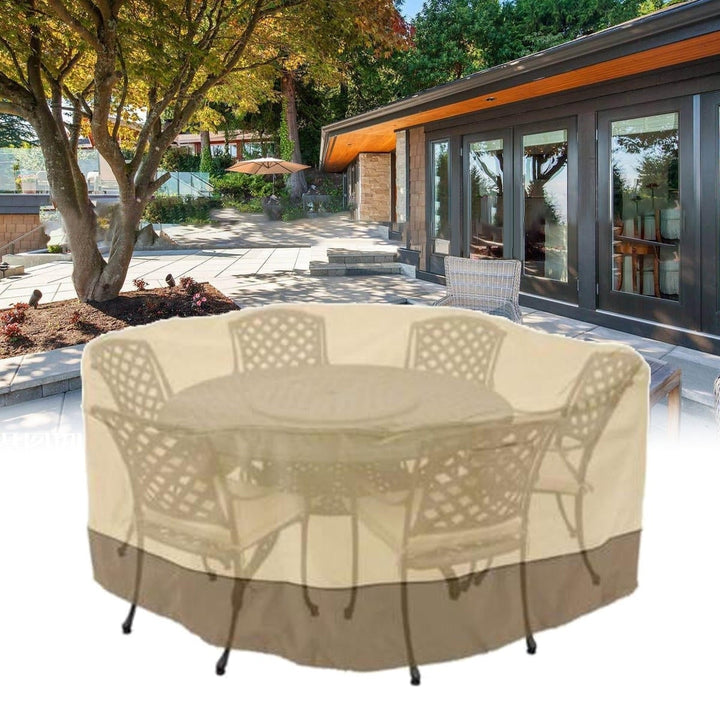 Garden Round Waterproof Table Cover Patio Outdoor Furniture Set Shelter Protection Image 3