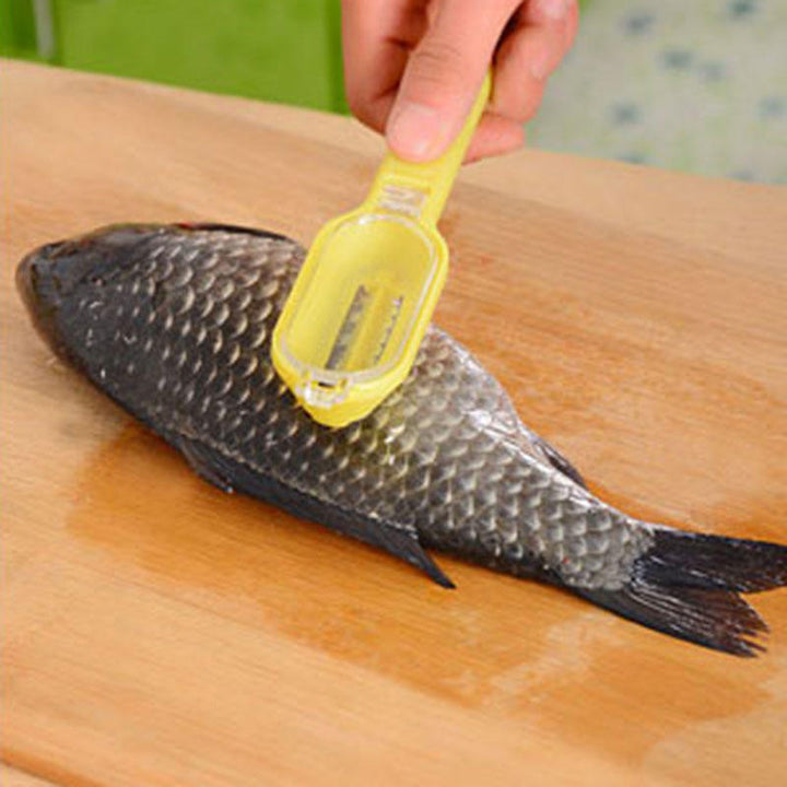 Food-grade ABS Fish Scale Scraper Fish Scaler Remover Skin Scales Innovative Lid Design Kitchen Tool DTTT Image 6