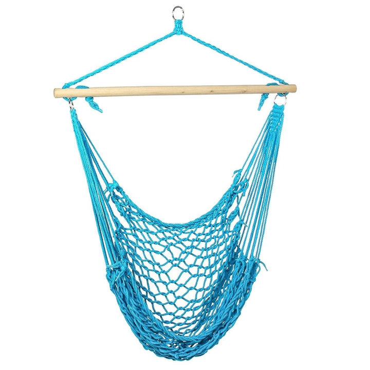 Hammock Chair Swing Rope Seat Net Chair Tree Outdoor Patio Indoor 200kg Image 4