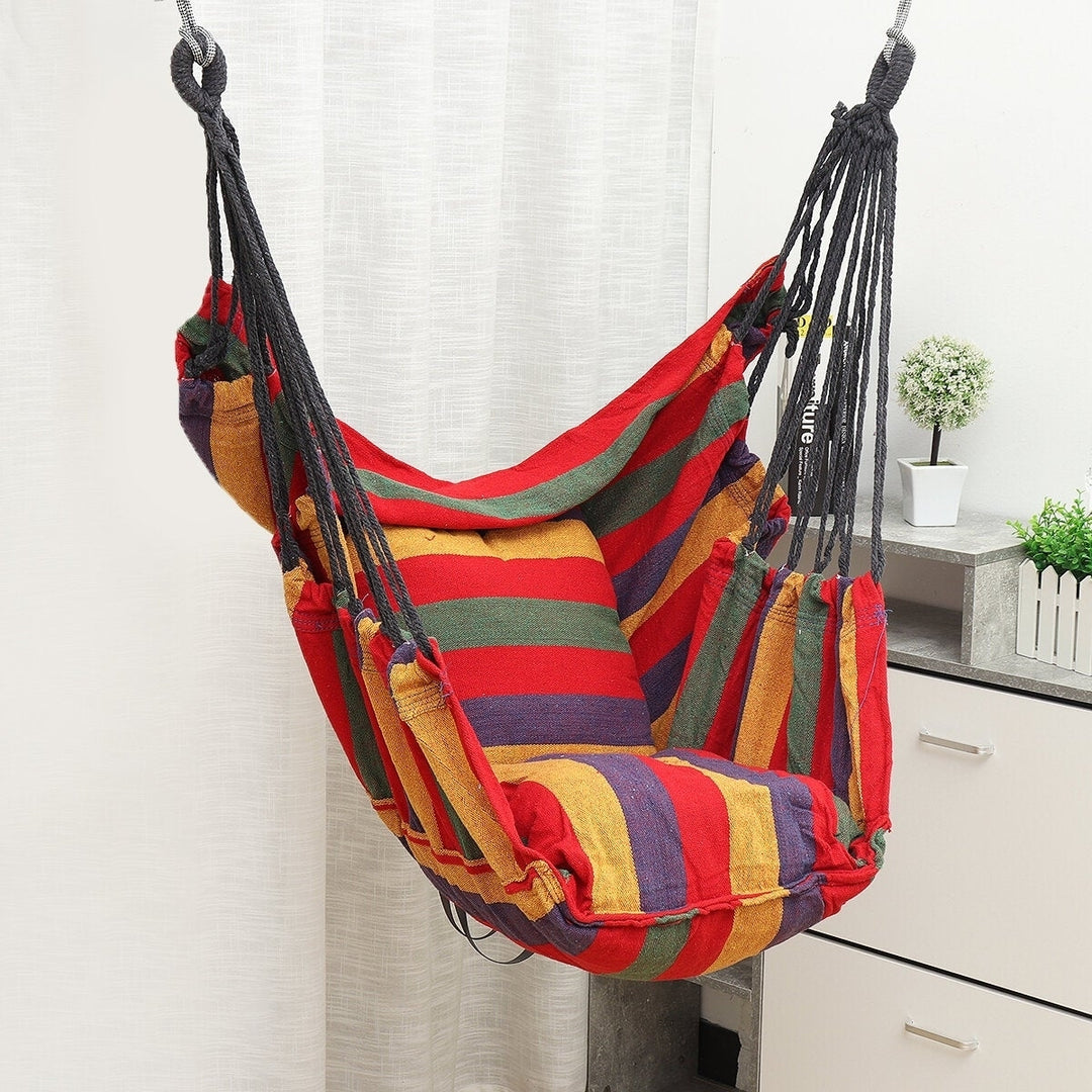 Hammock Cotton Rope Sky Chair Swing Seat Cushion Garden Outdoor Indoor Image 4